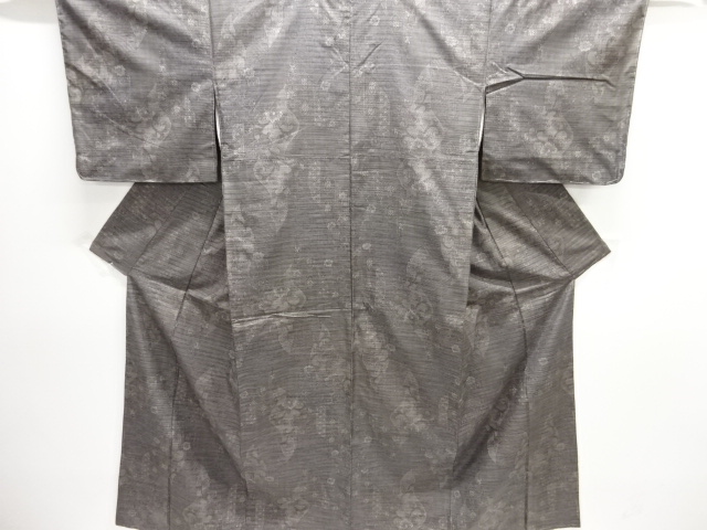 JAPANESE KIMONO / OMESHI / NISHIJIN-ORI / WOVEN FLOWER ARABESQUE
